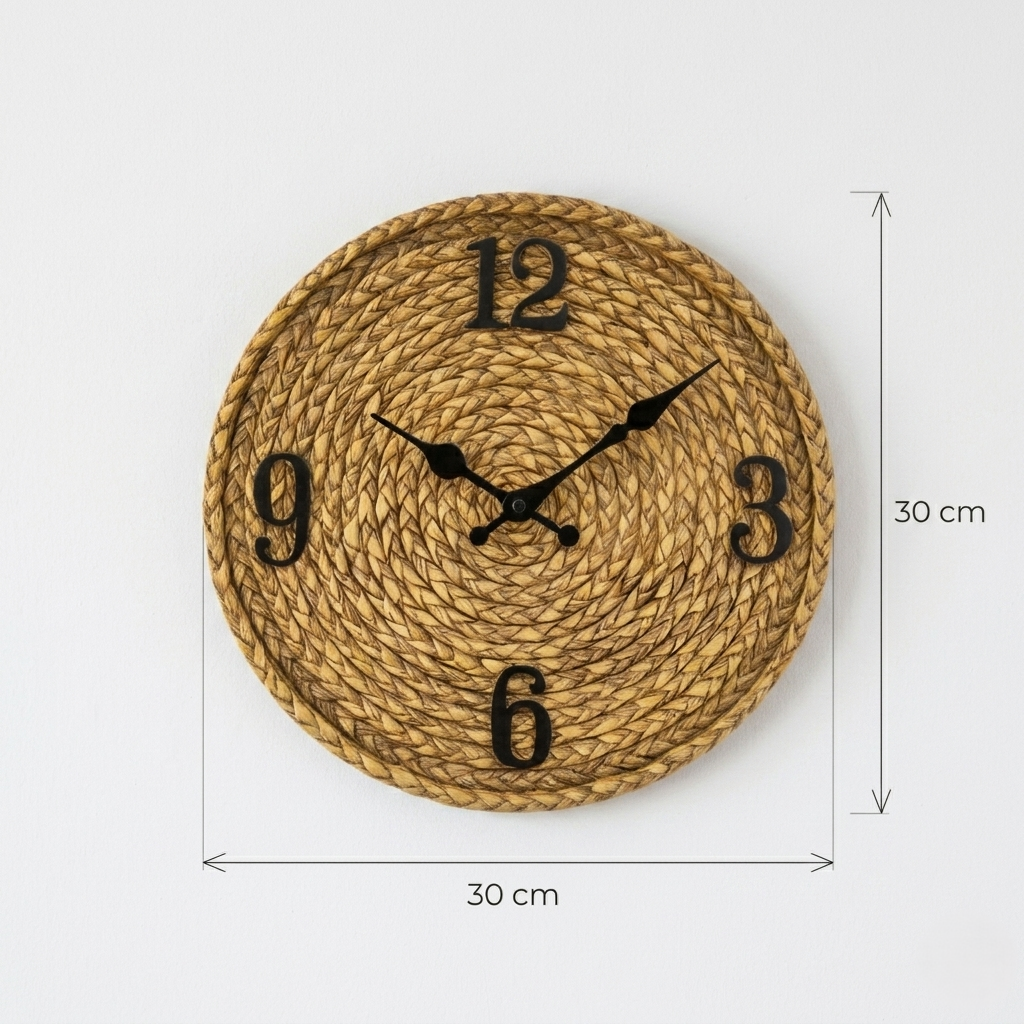 Horloge extérieur style rotin