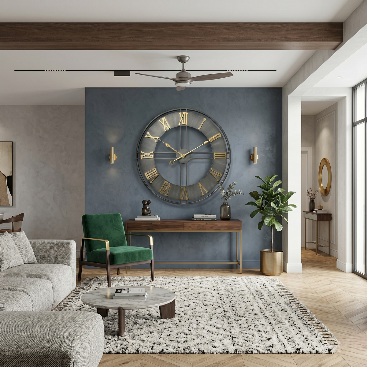 Grande horloge chiffre romain