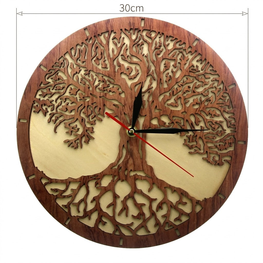 Horloge arbre de vie bois