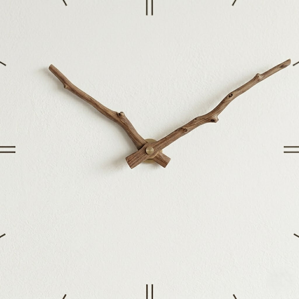 Horloge blanche et bois