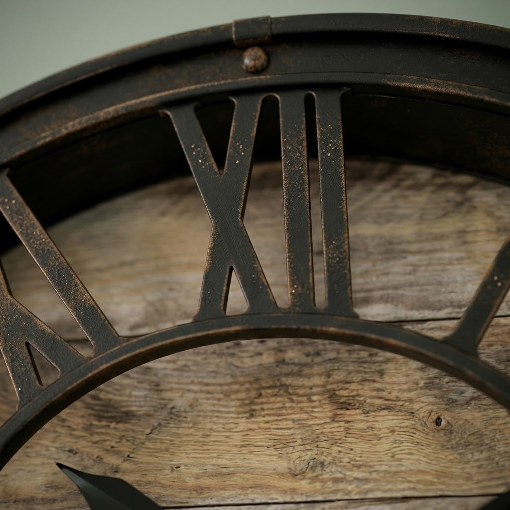 Horloge bois métal