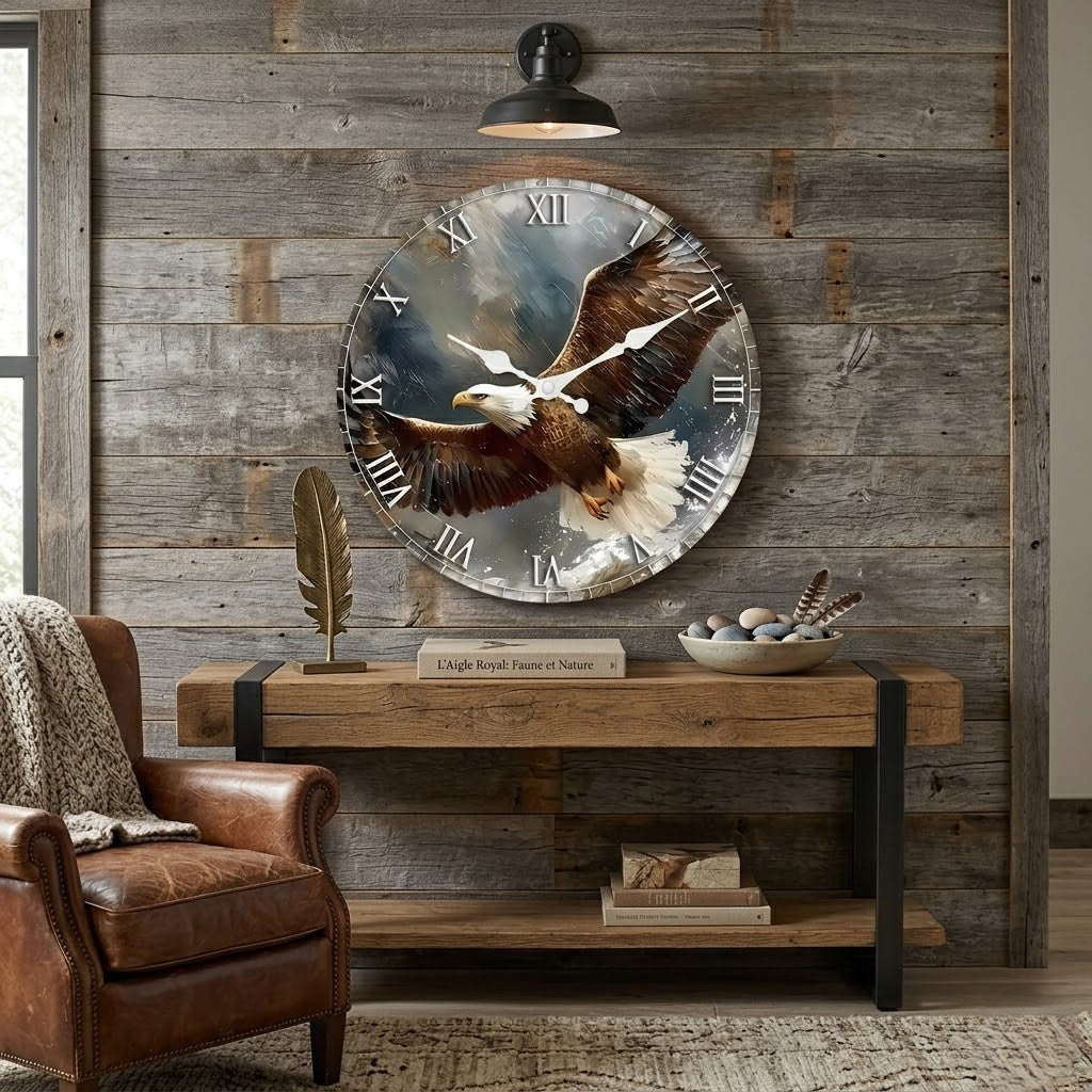 Horloge en bois chiffre romain
