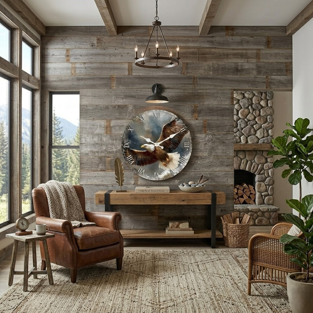 Horloge en bois chiffre romain