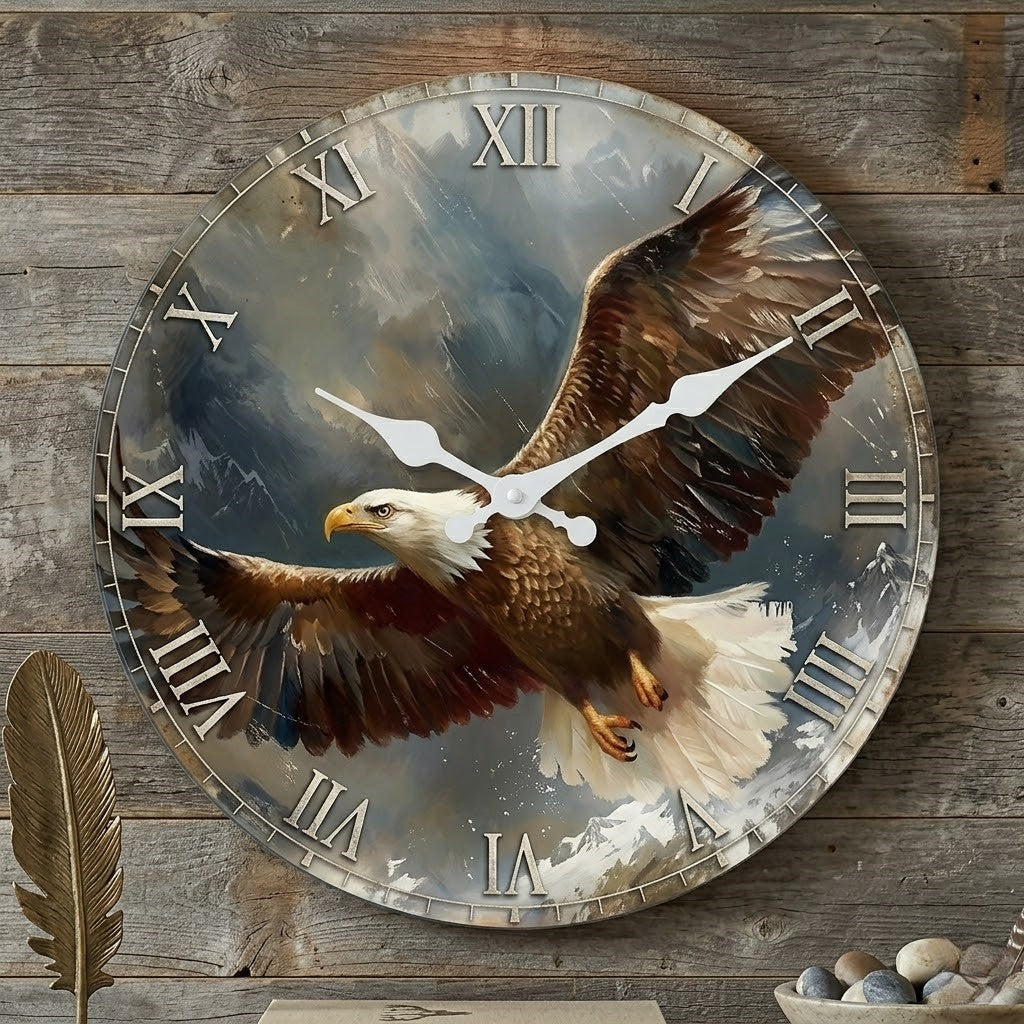 Horloge en bois chiffre romain