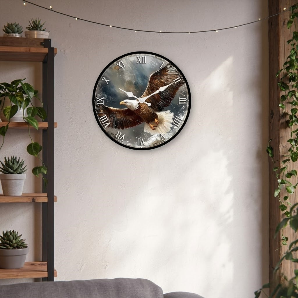 Horloge en bois chiffre romain