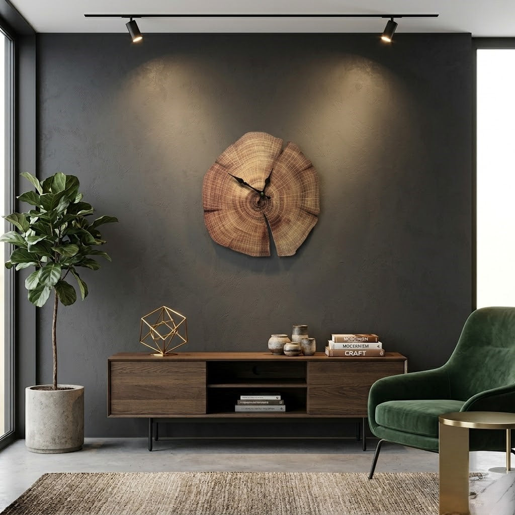 Horloge bois naturel