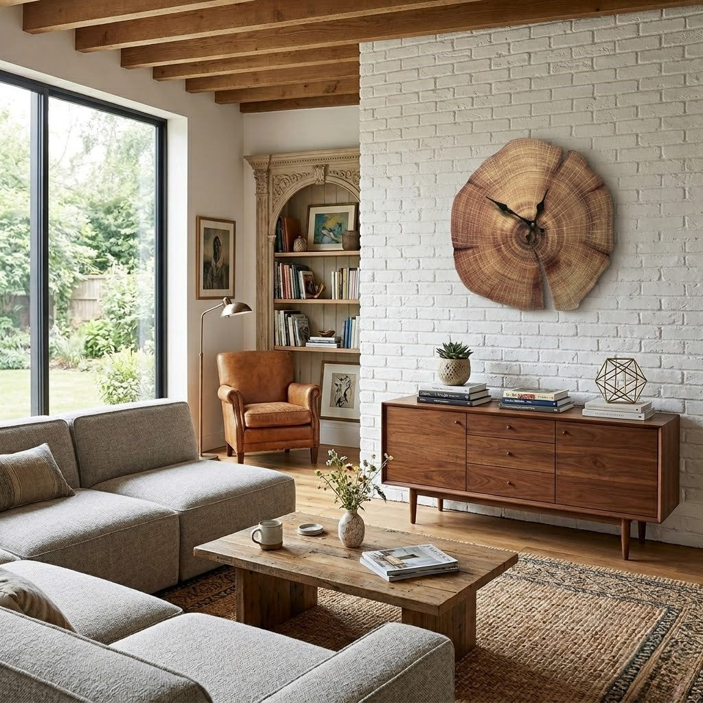 Horloge bois naturel