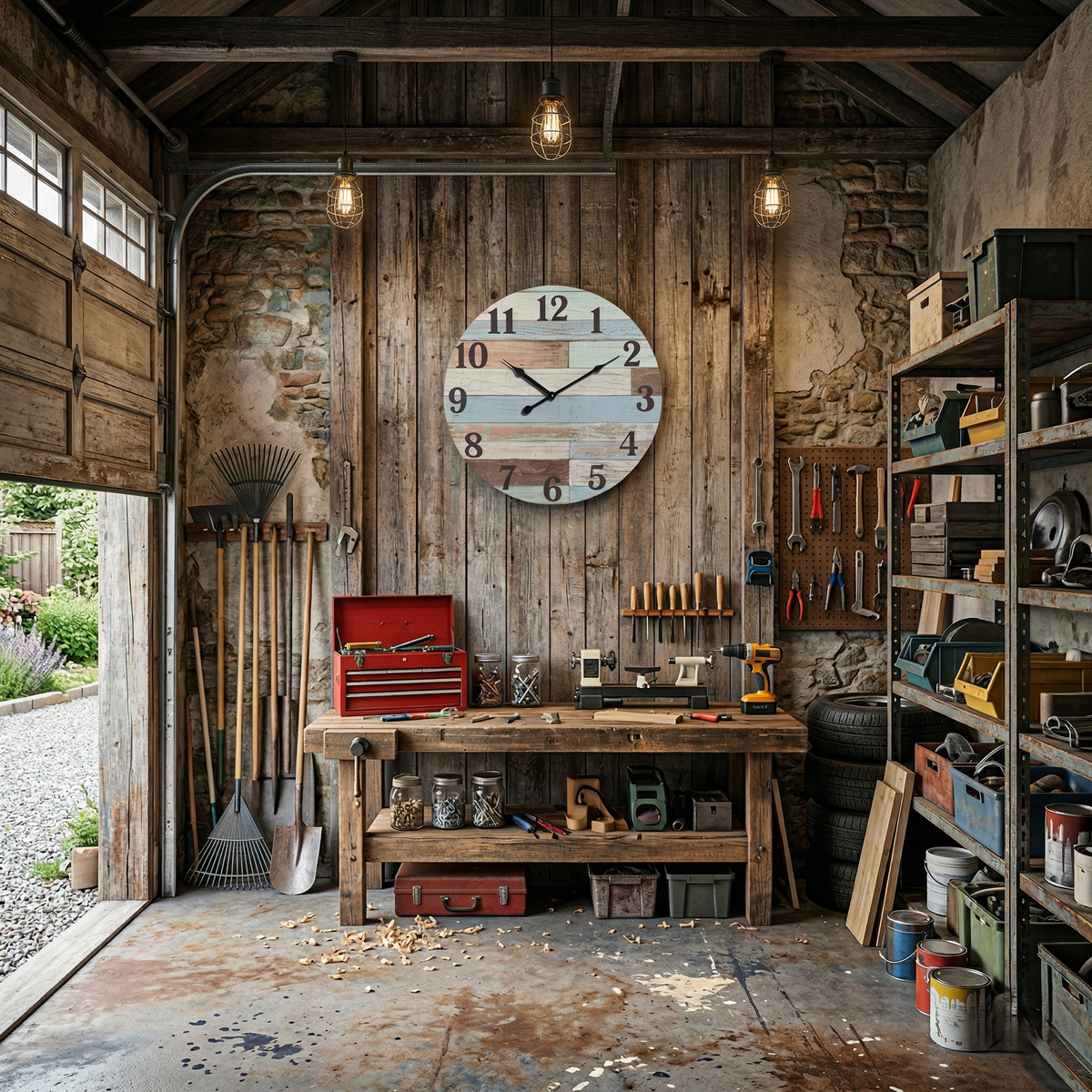 Horloge garage vintage
