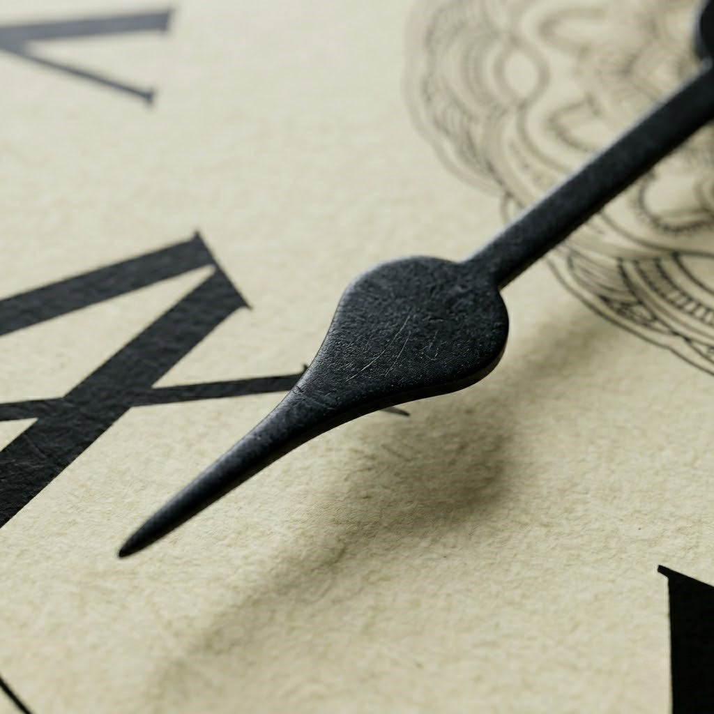 Horloge grise chiffre romain