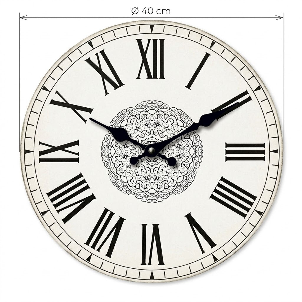 Horloge grise chiffre romain