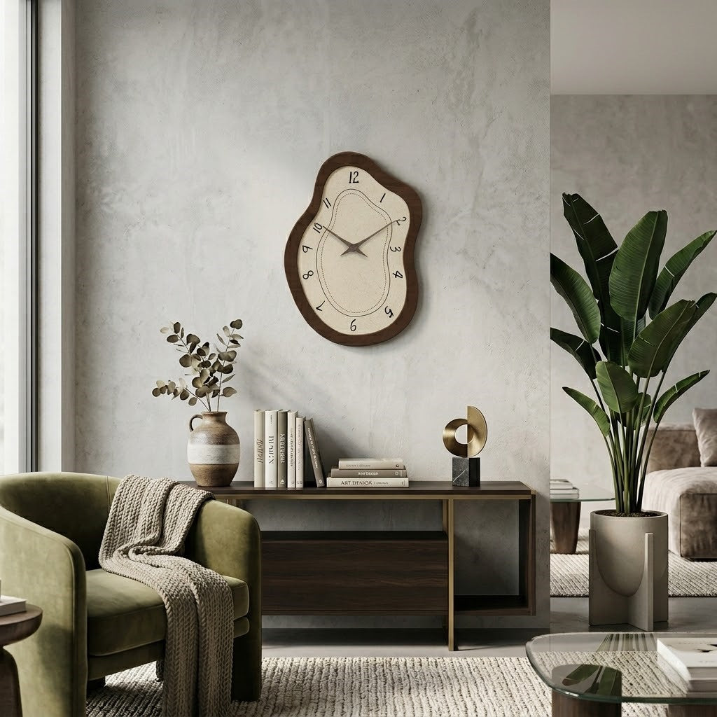 Horloge murale bois design