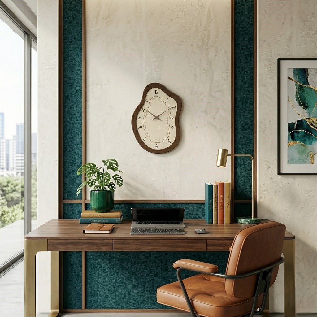 Horloge murale bois design