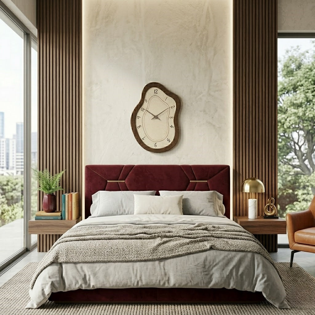 Horloge murale bois design