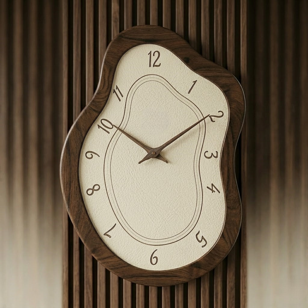 Horloge murale bois design