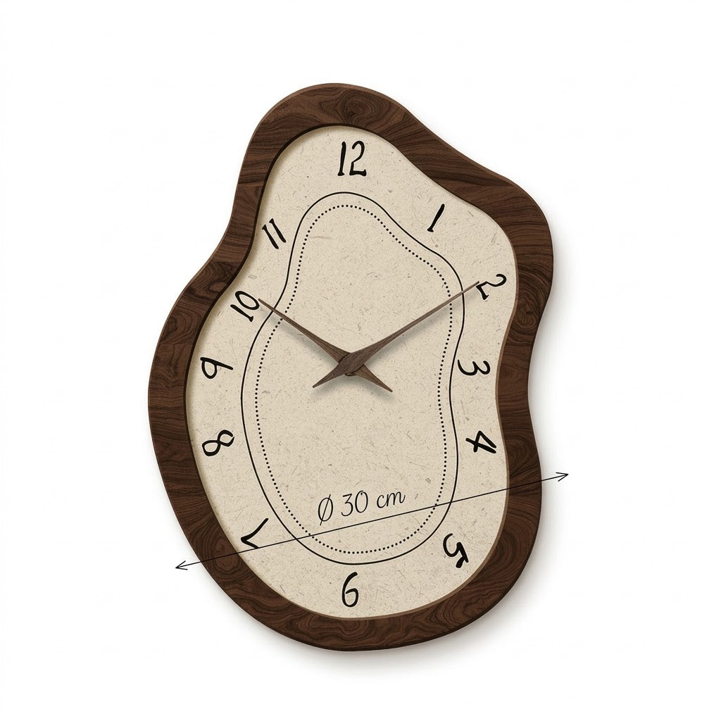 Horloge murale bois design