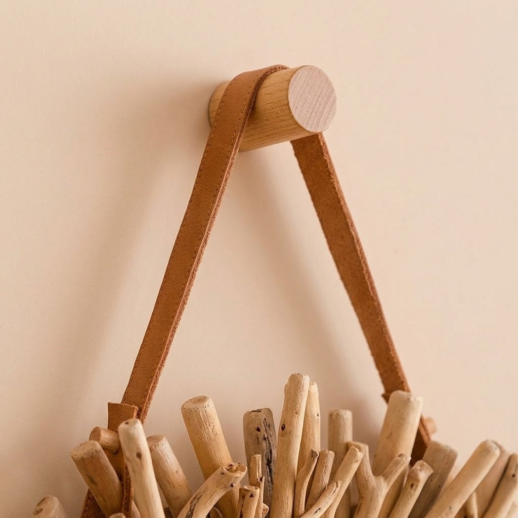 Horloge murale bois flotté