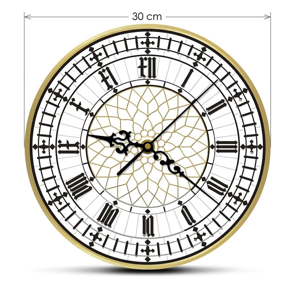 Horloge murale chiffres romains style London