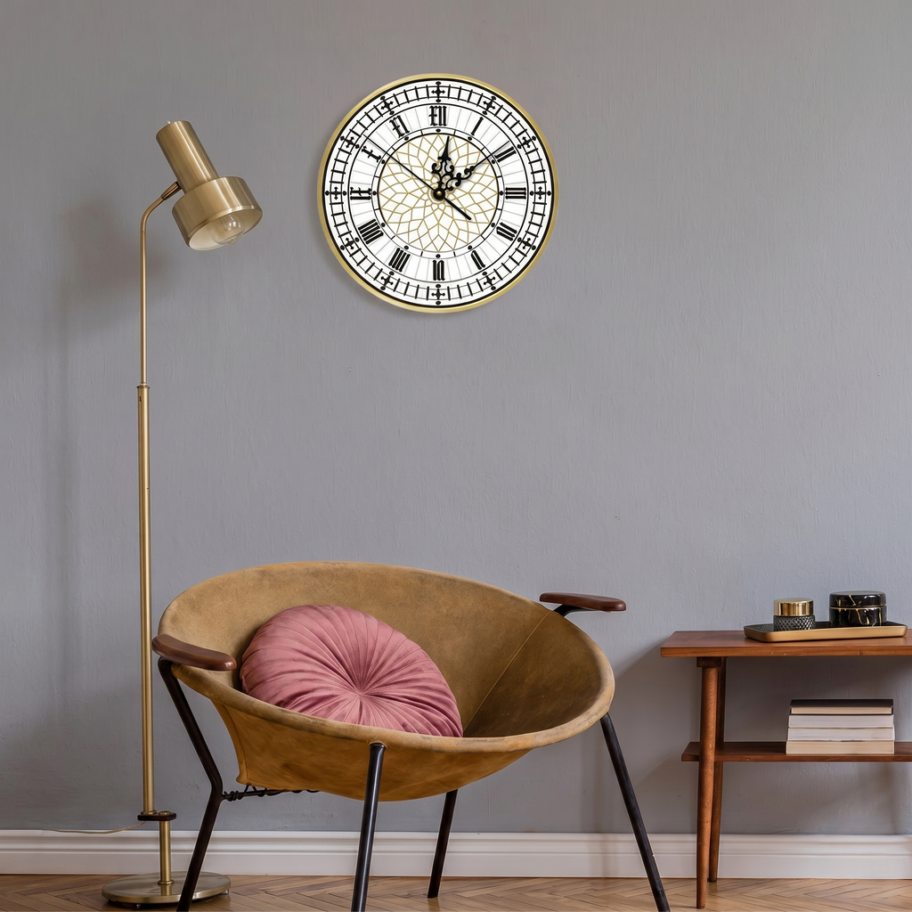 Horloge murale chiffres romains style London