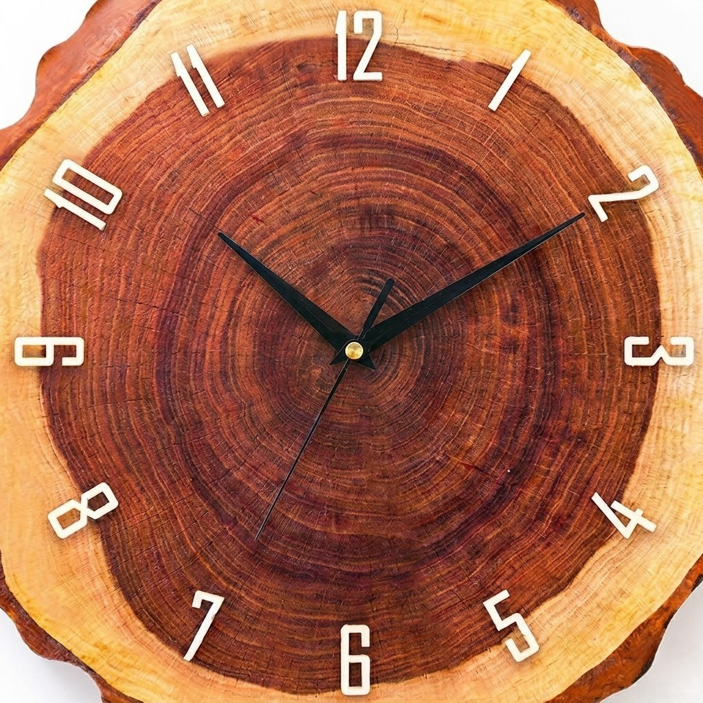 Horloge murale en bois naturel