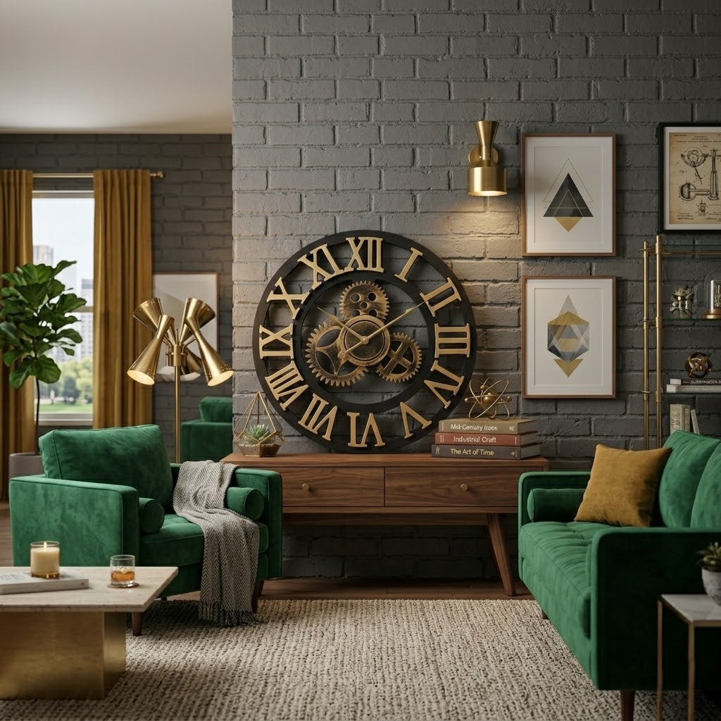 Horloge murale industrielle vintage