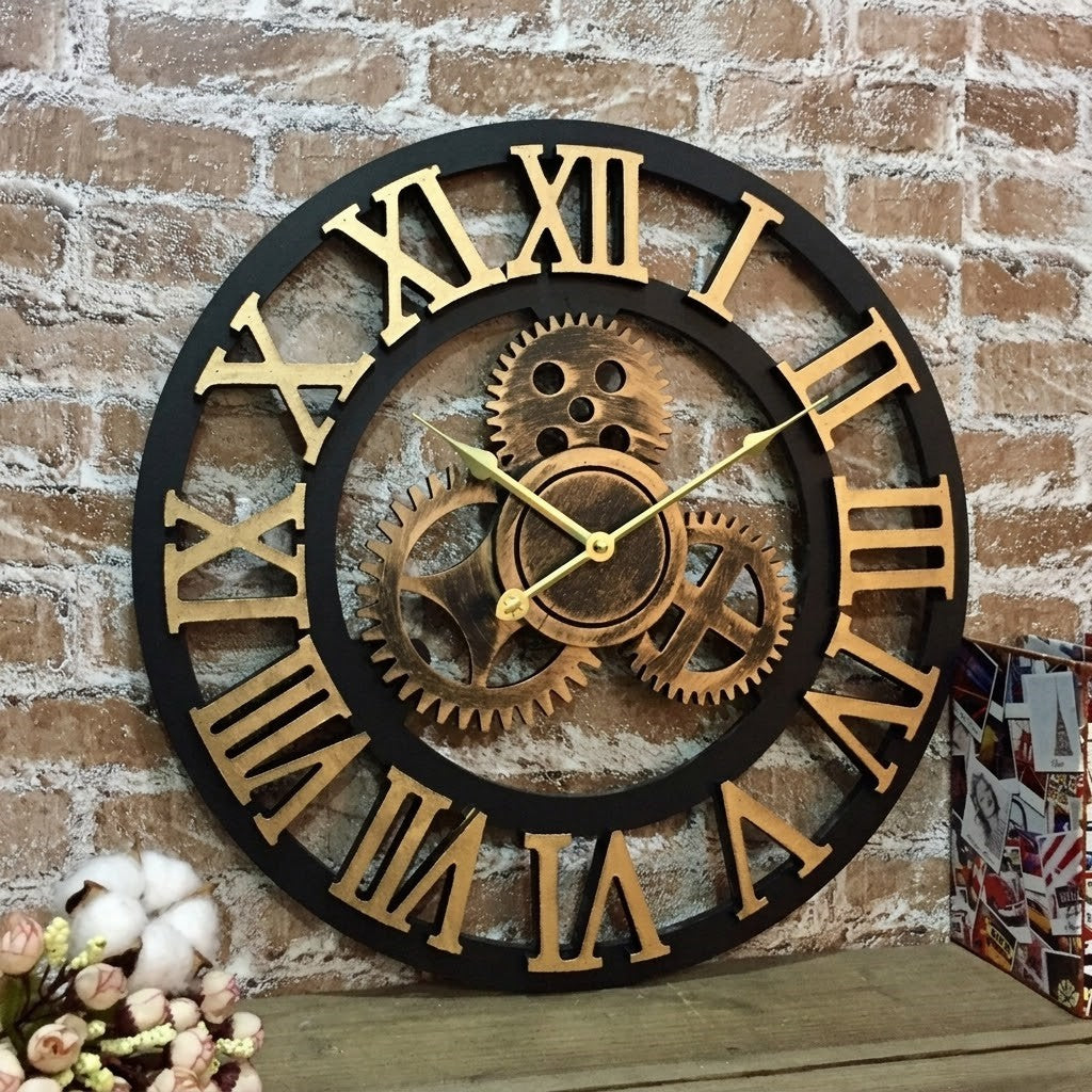 Horloge murale industrielle vintage