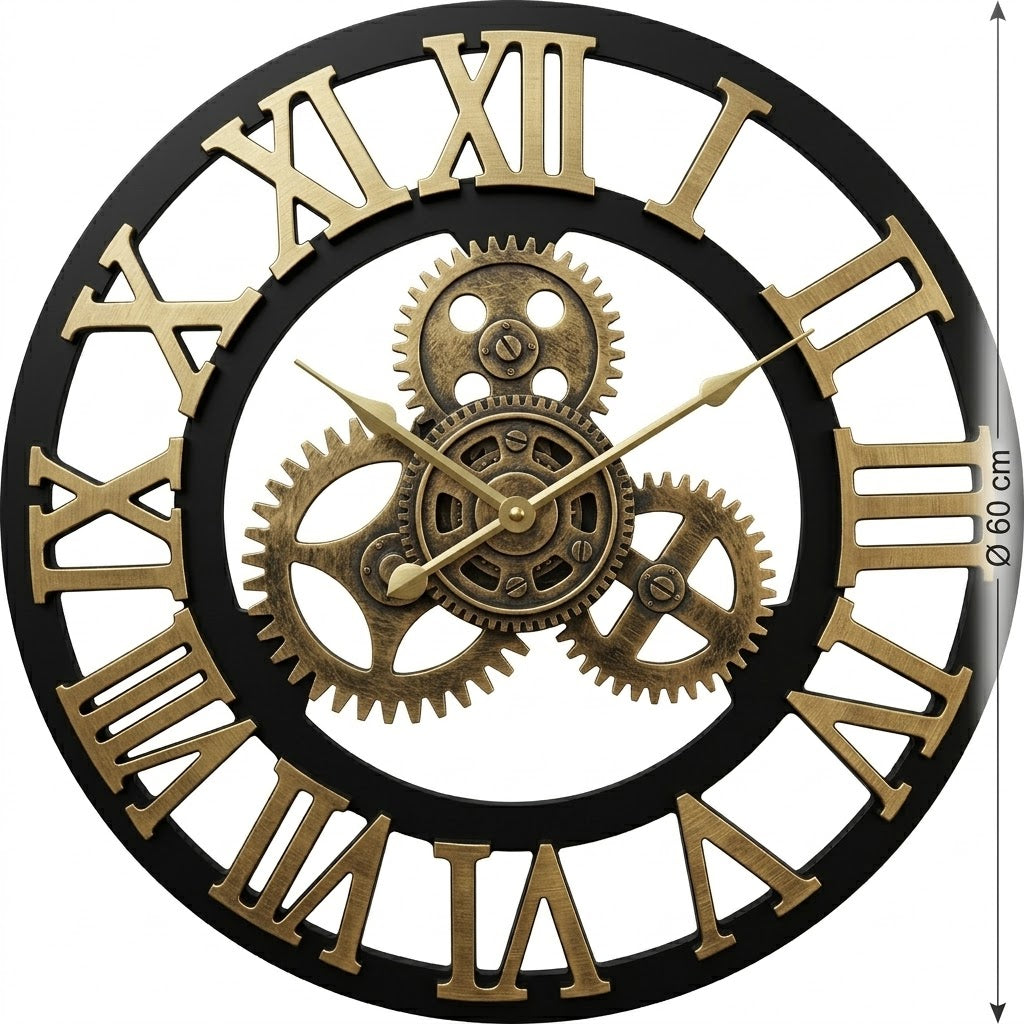 Horloge murale industrielle vintage