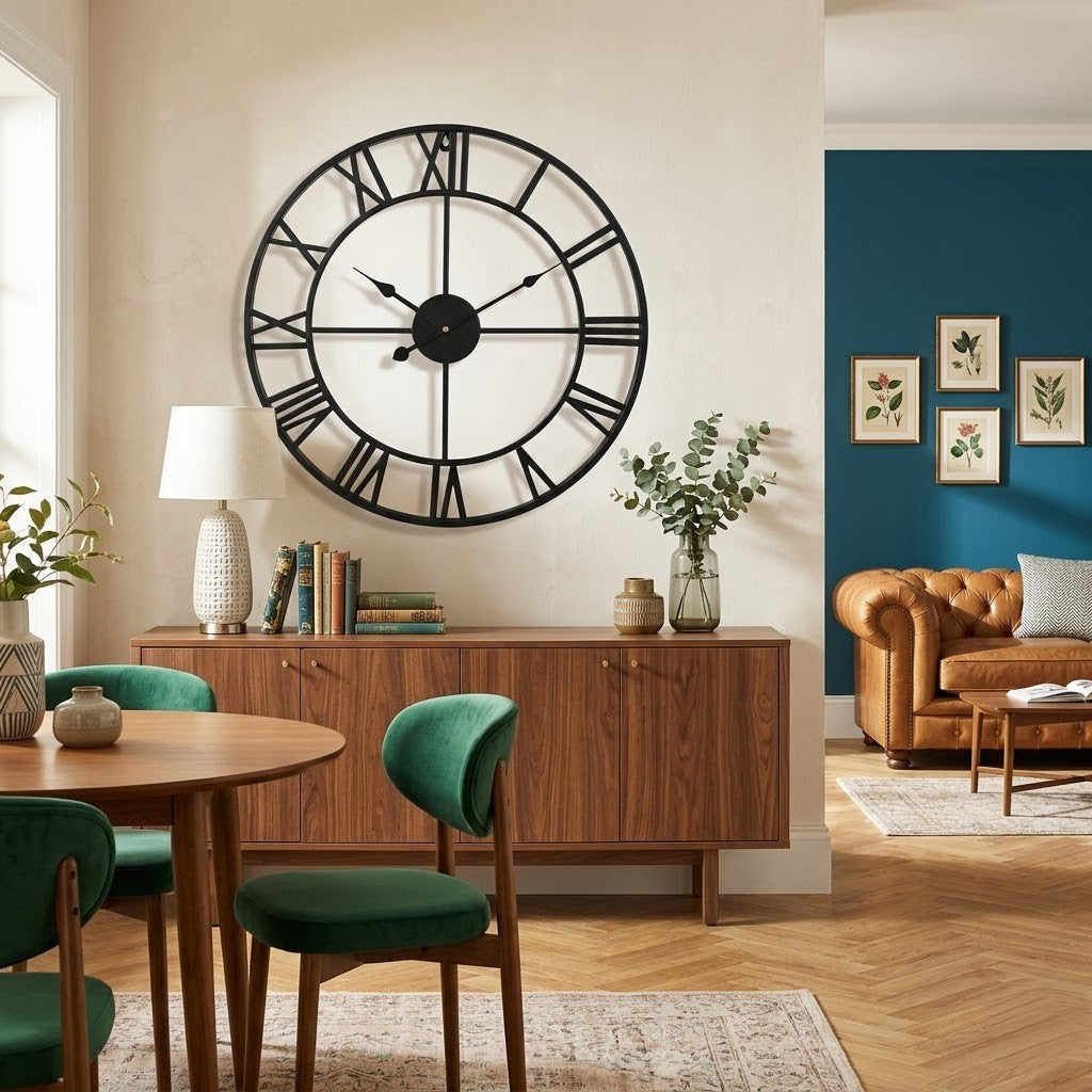 Horloge murale vintage métal