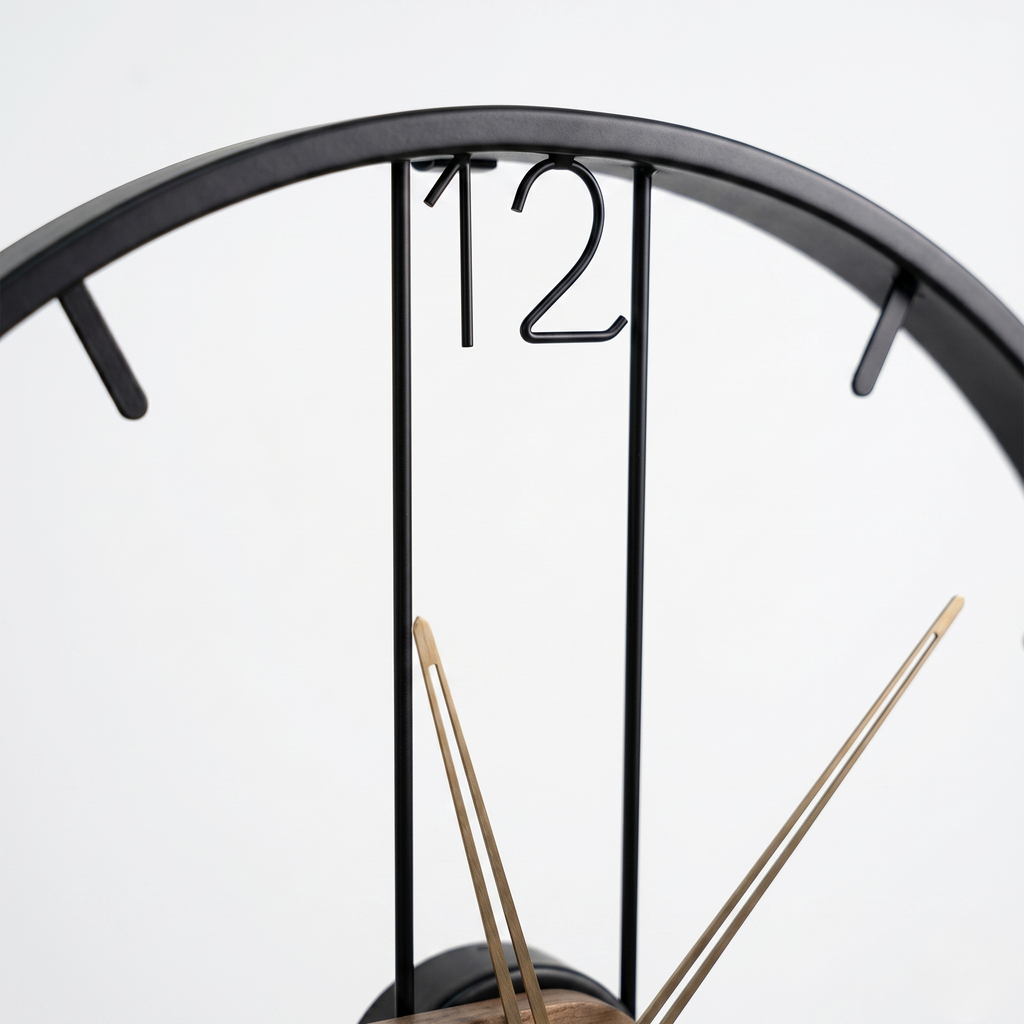 Horloge murale bois et métal