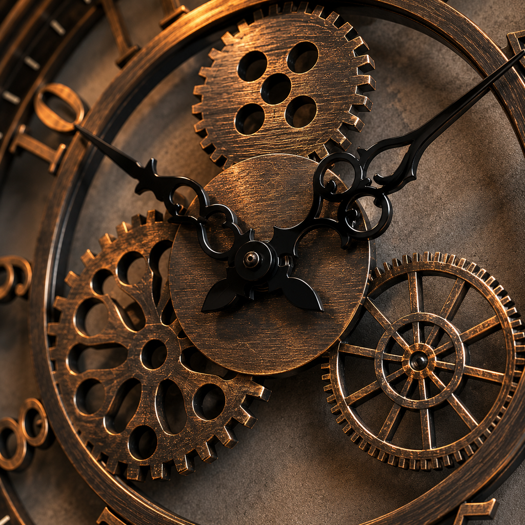 Horloge murale steampunk métal