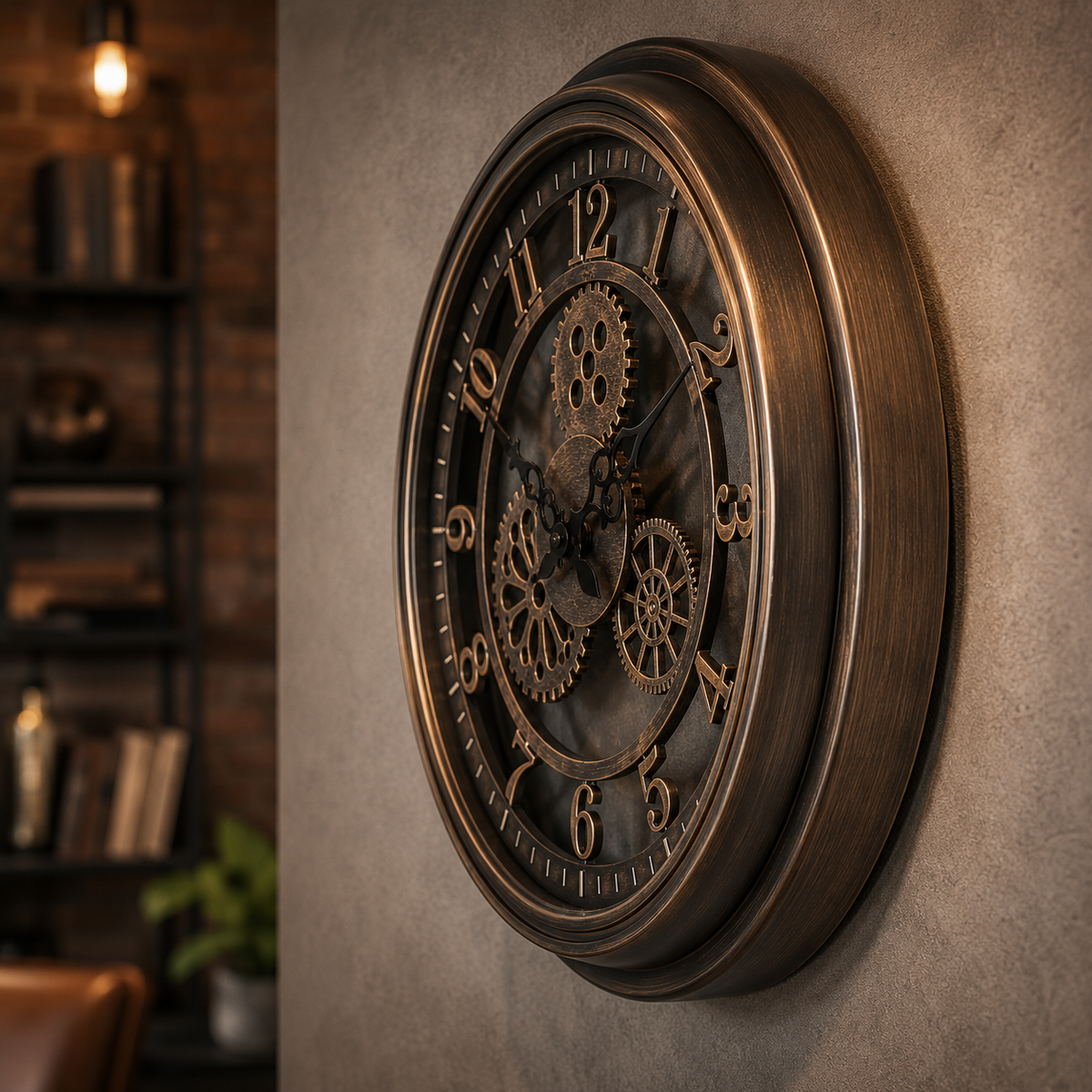 Horloge murale steampunk métal