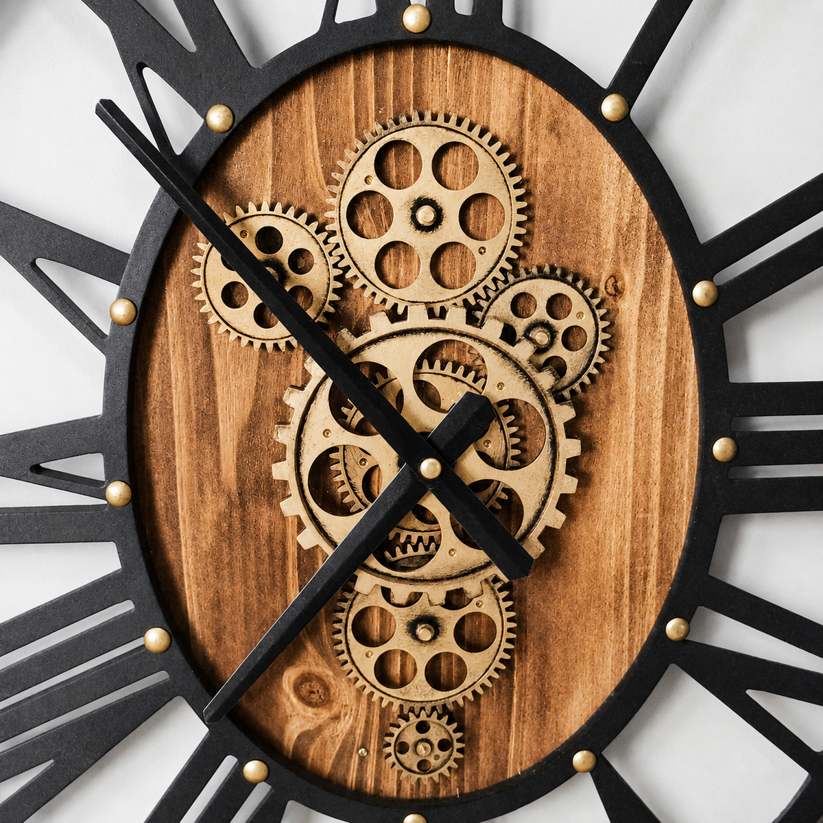 Horloge bois engrenage