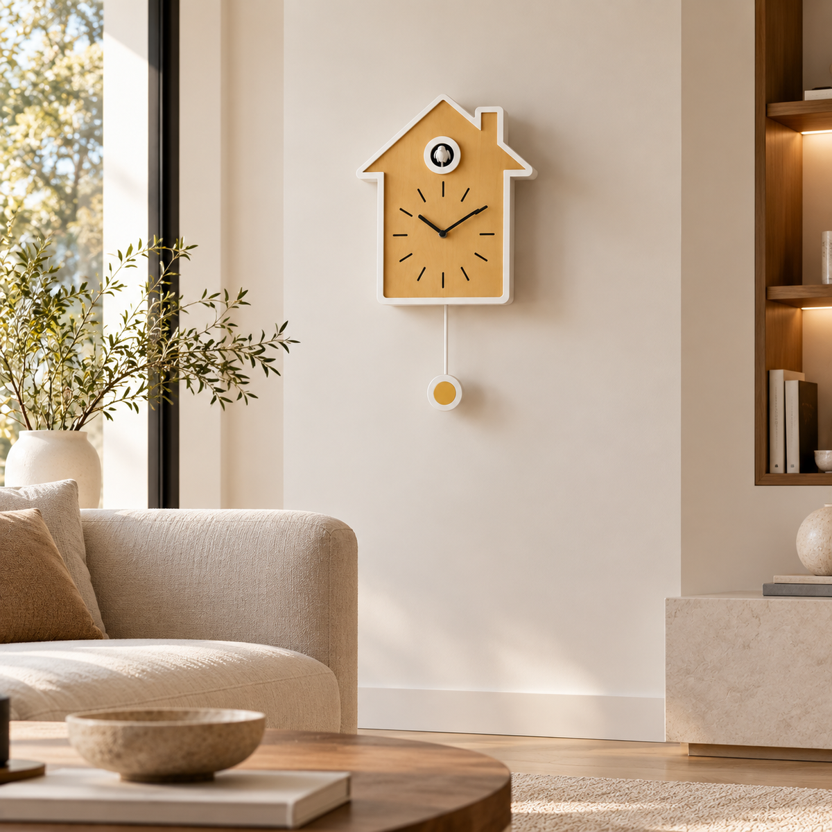 Horloge coucou moderne en bois