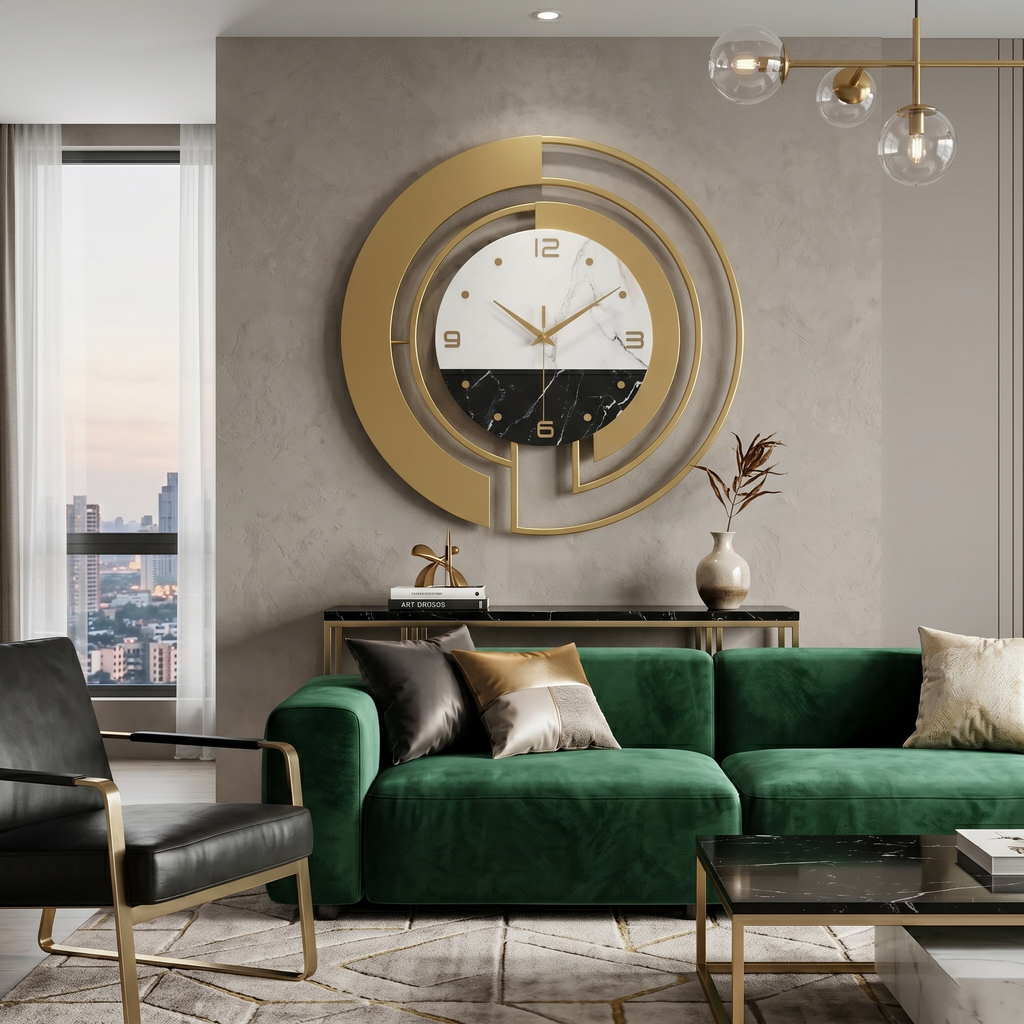 Horloge murale design métal