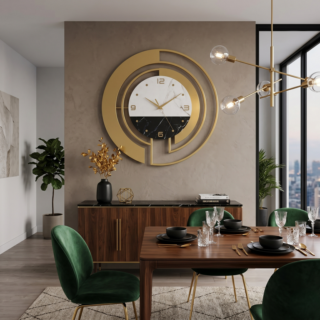 Horloge murale design métal