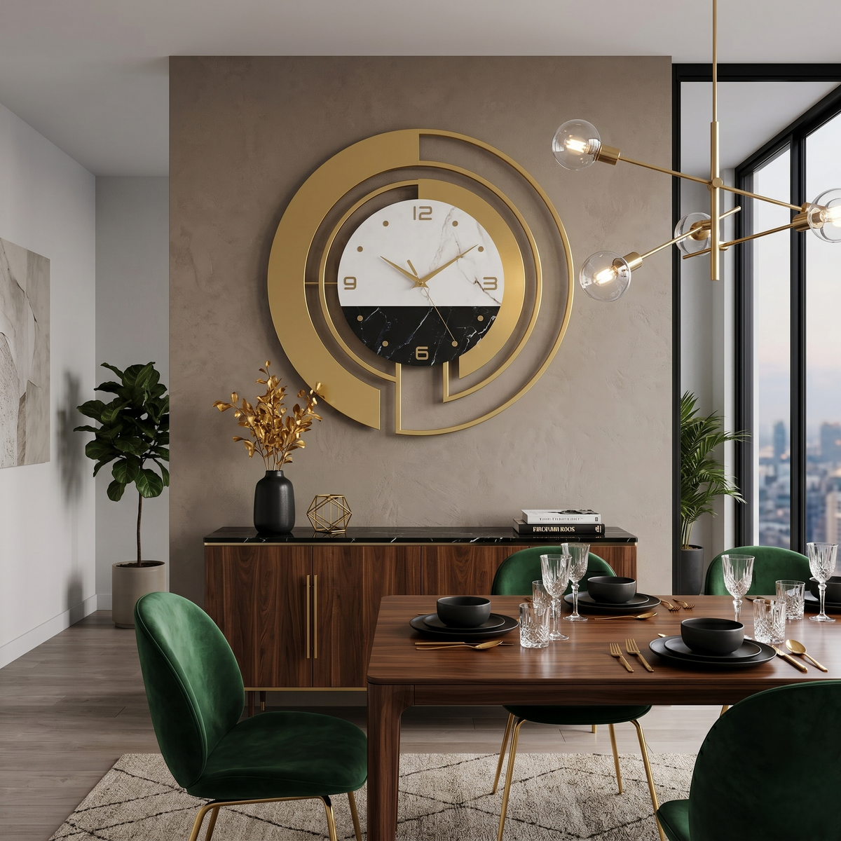 Horloge murale design métal