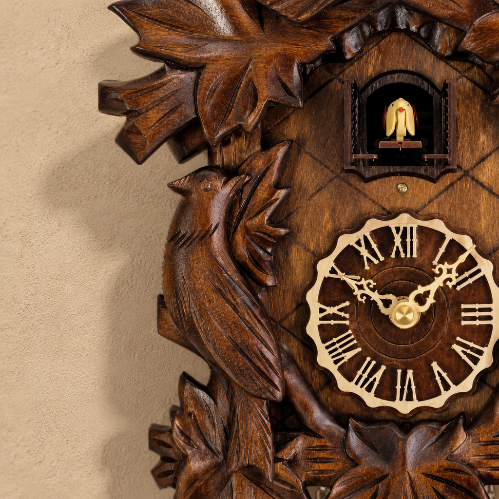 Ancien coucou horloge en bois