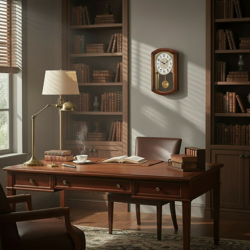 Ancienne horloge murale en bois