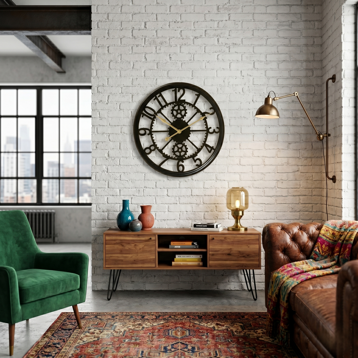Ancienne horloge industrielle