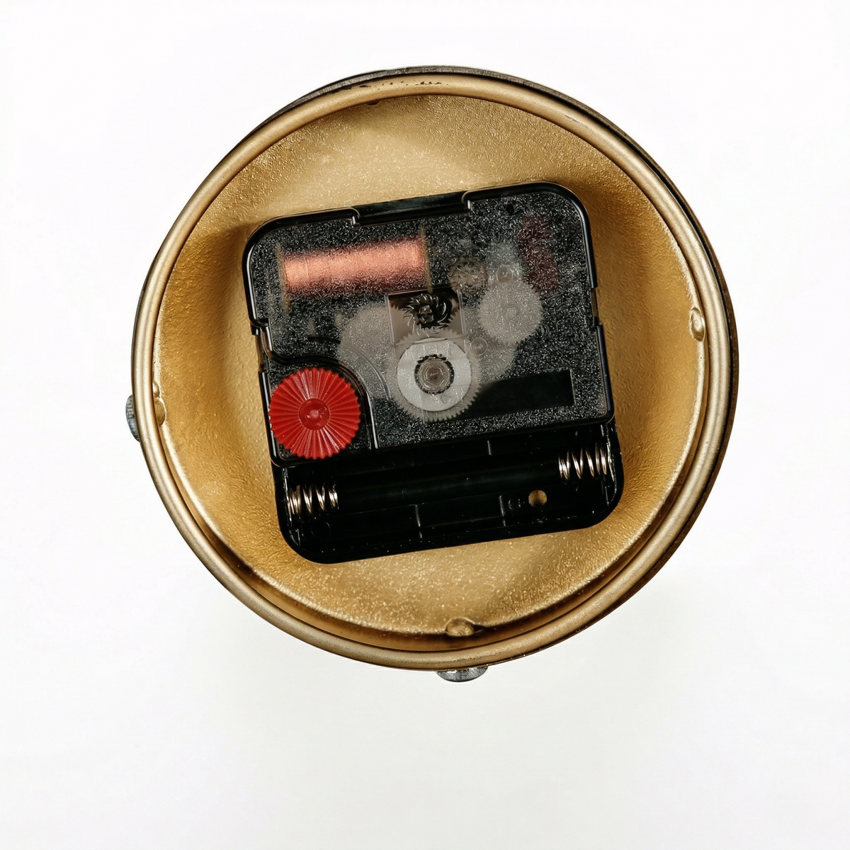Grande horloge miroir doré