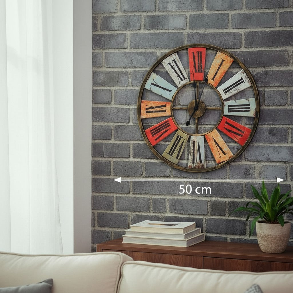 Grande horloge murale chiffre romain