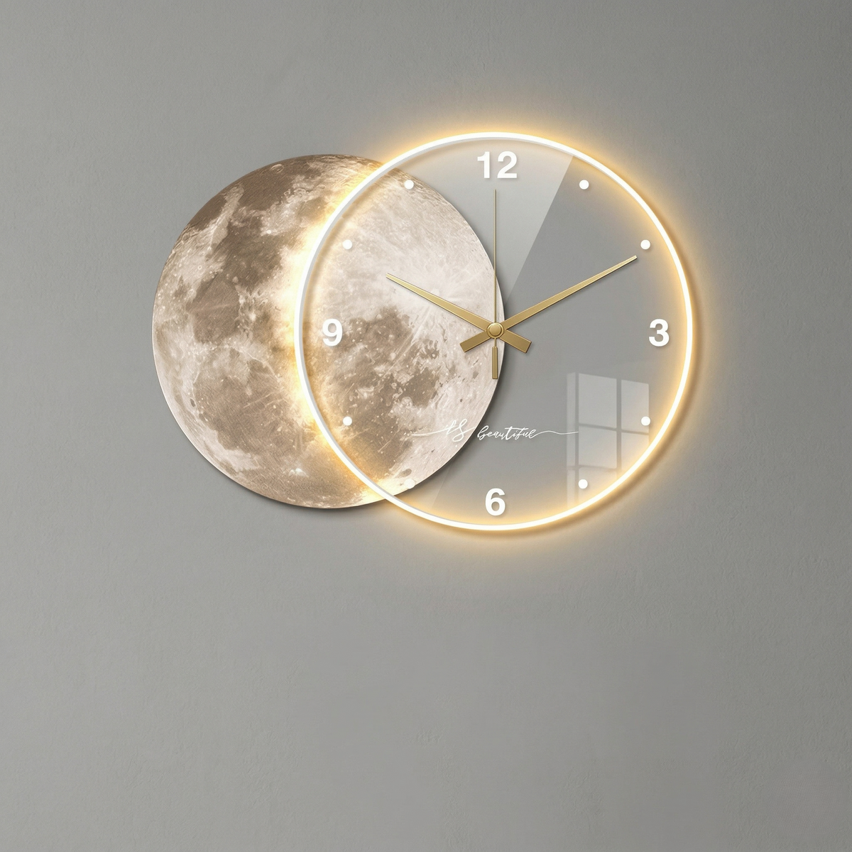 Grande horloge murale moderne terre