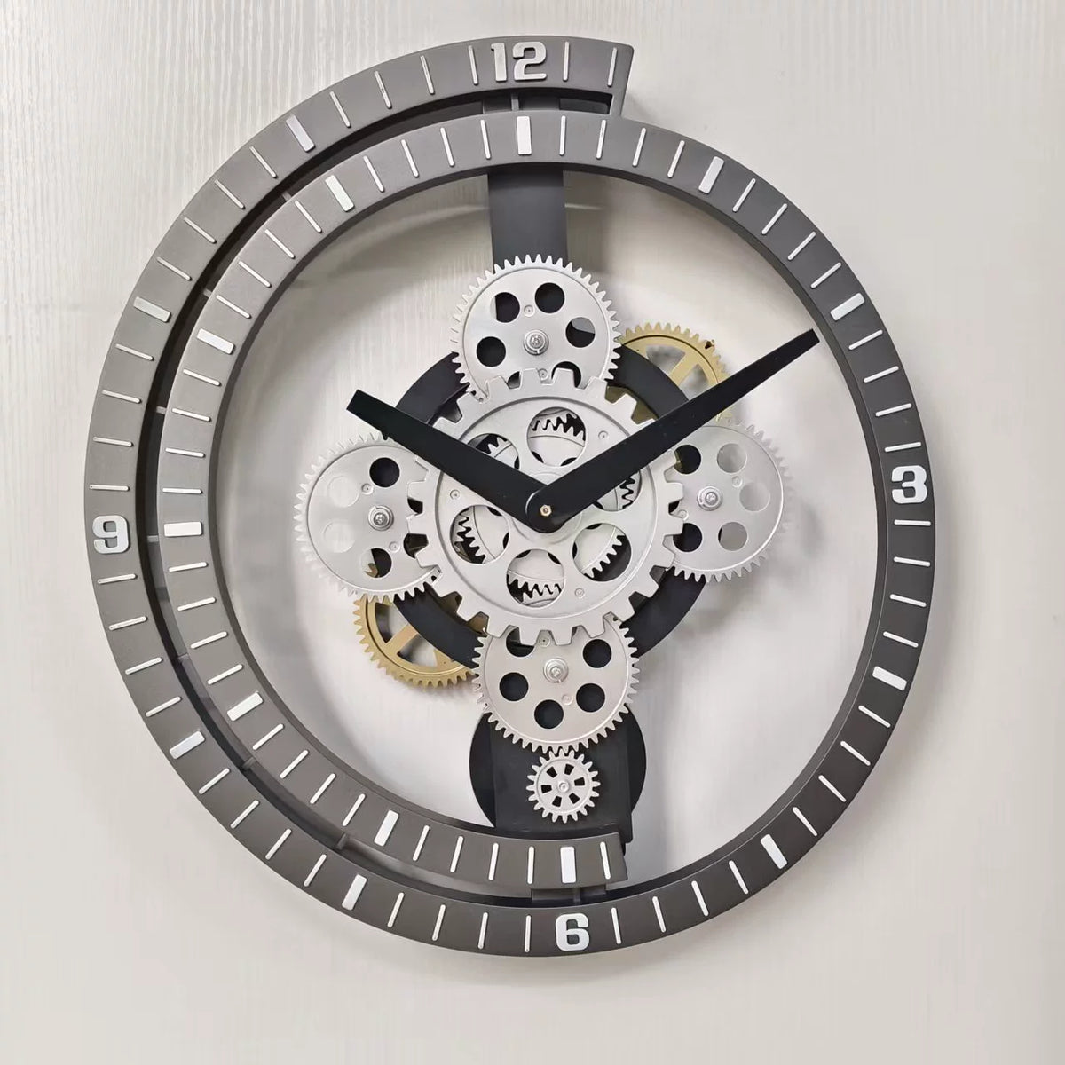 Grande horloge murale steampunk