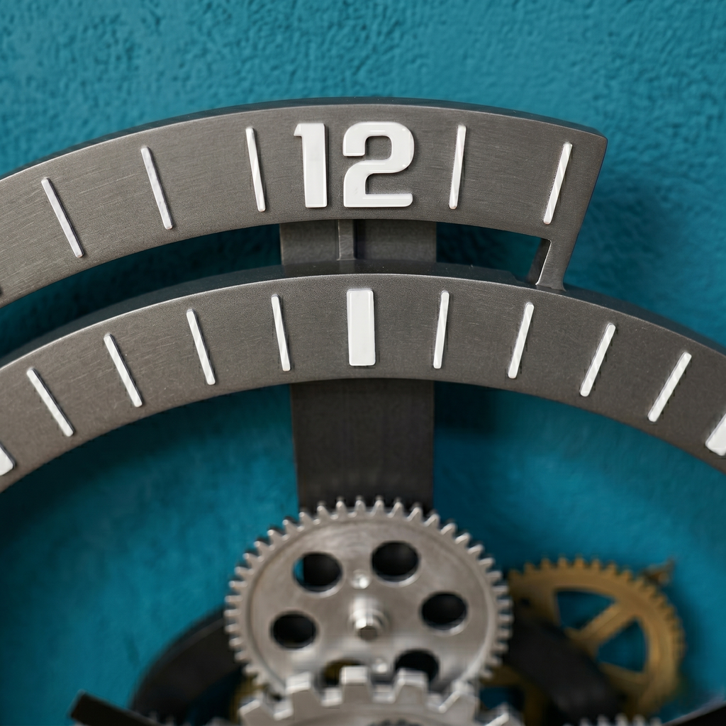 Grande horloge murale steampunk