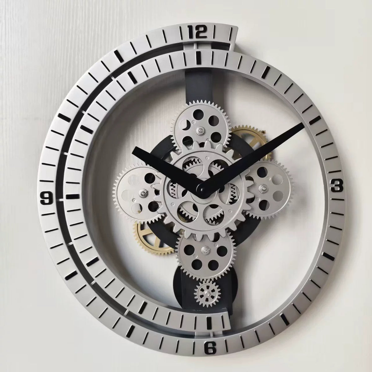 Grande horloge murale steampunk