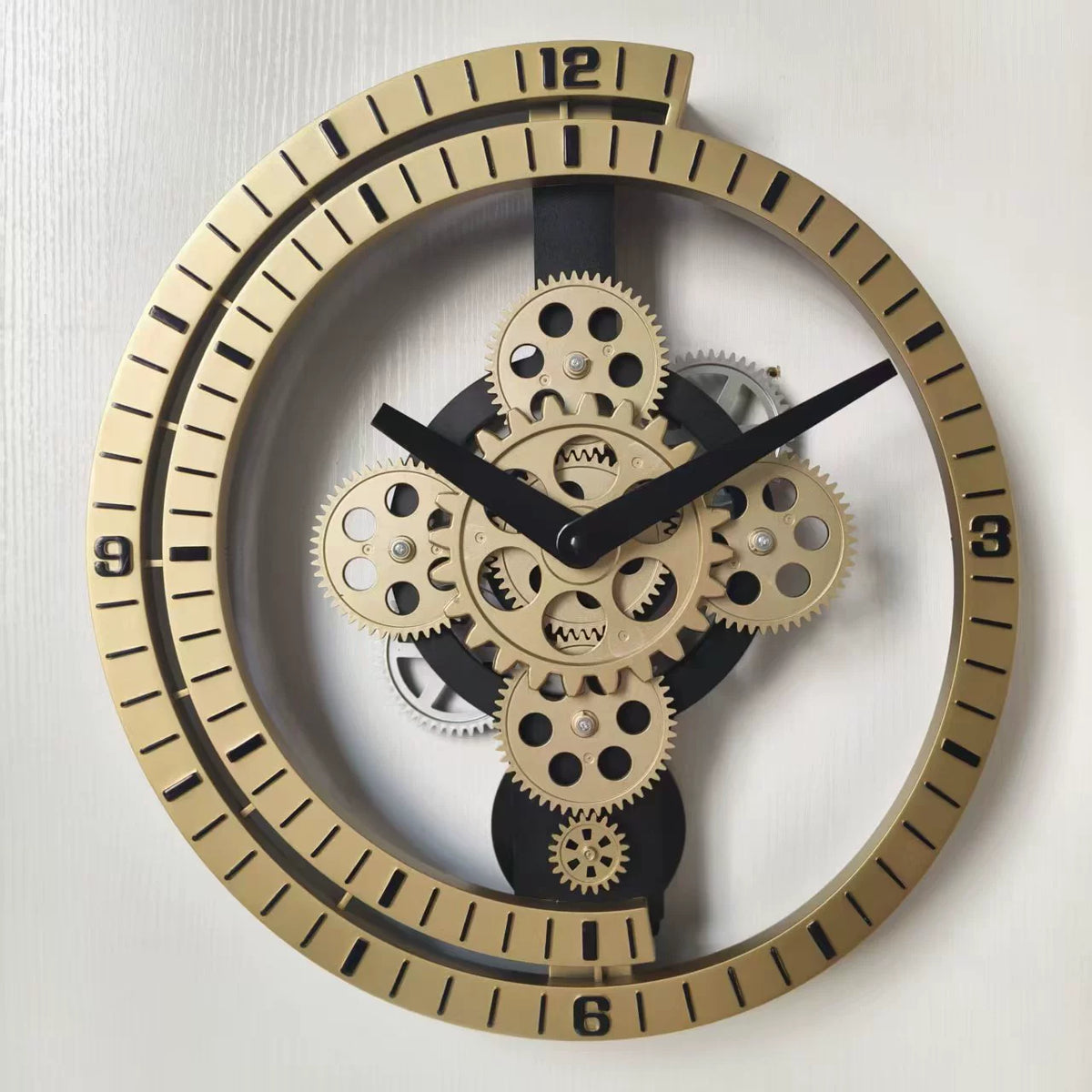 Grande horloge murale steampunk