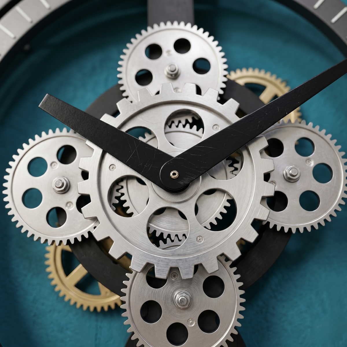 Grande horloge murale steampunk