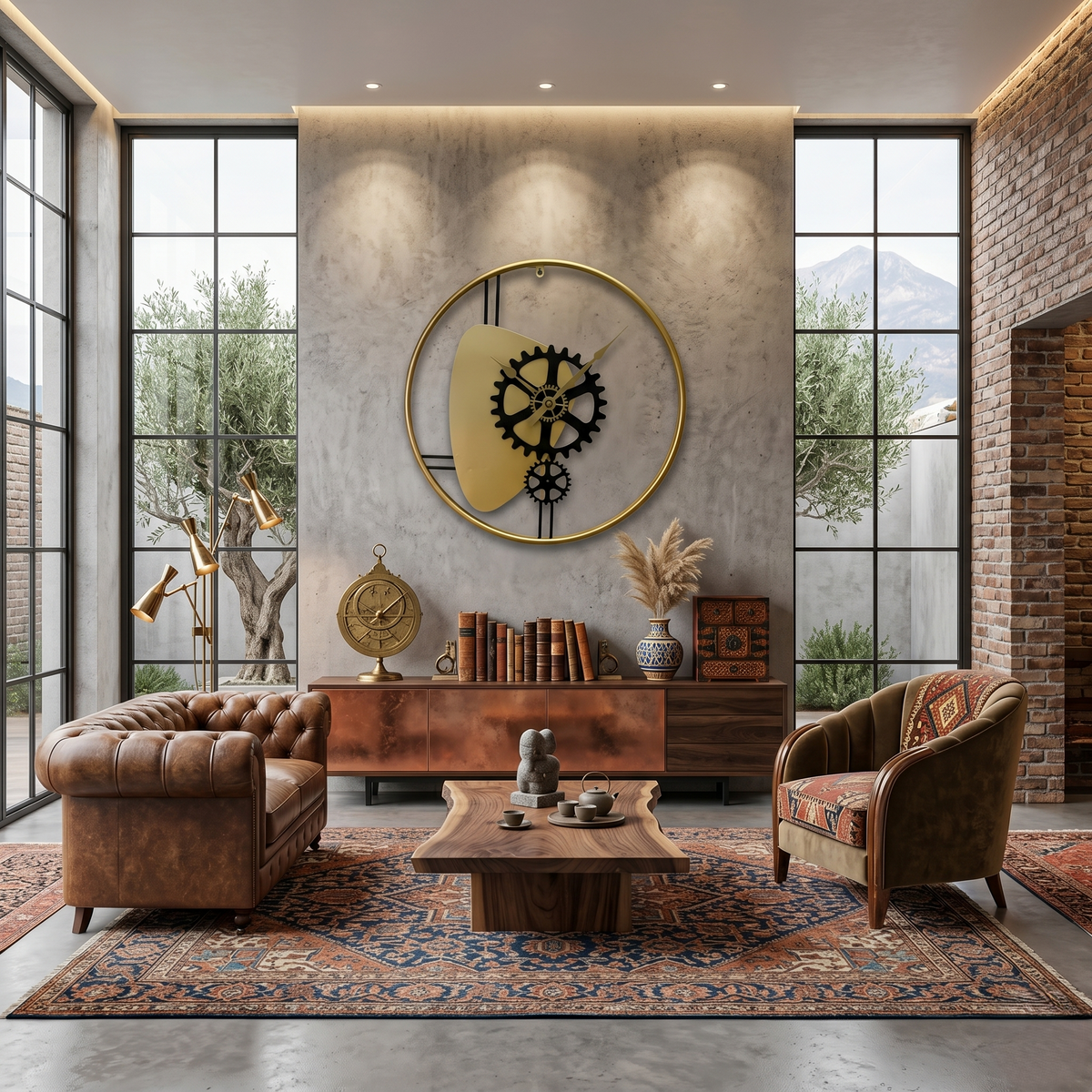 Grande horloge avec engrenage