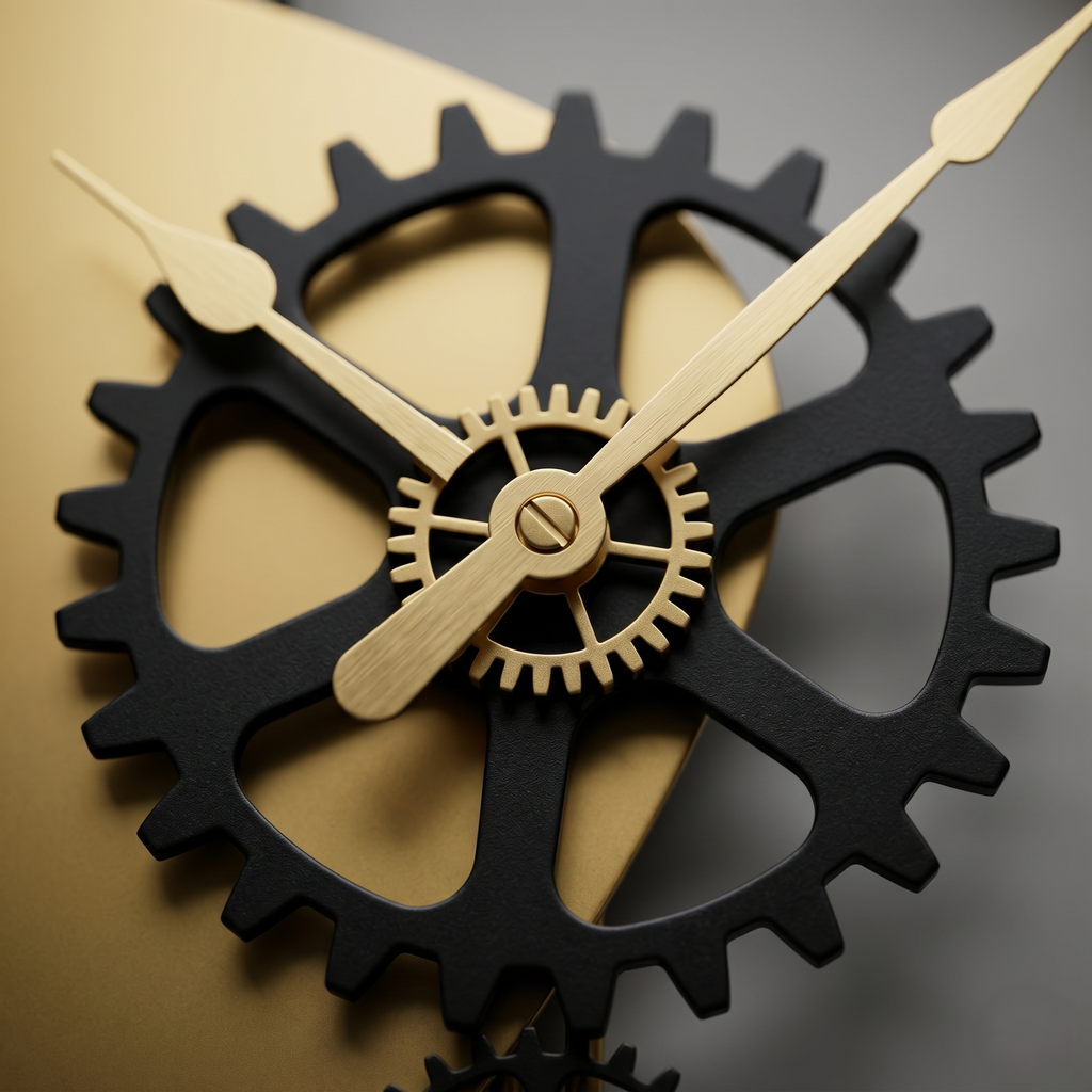 Grande horloge avec engrenage