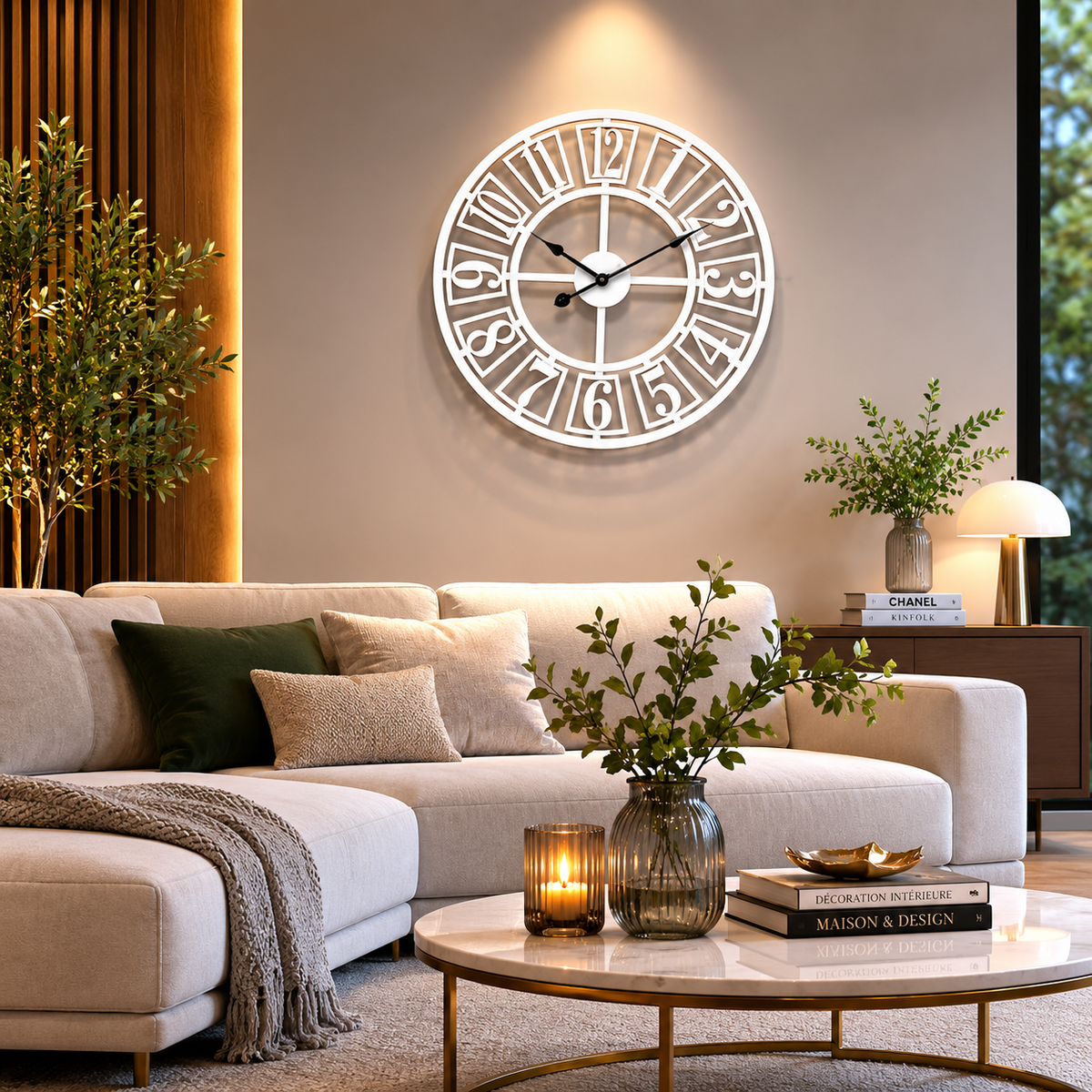 Grande horloge blanche