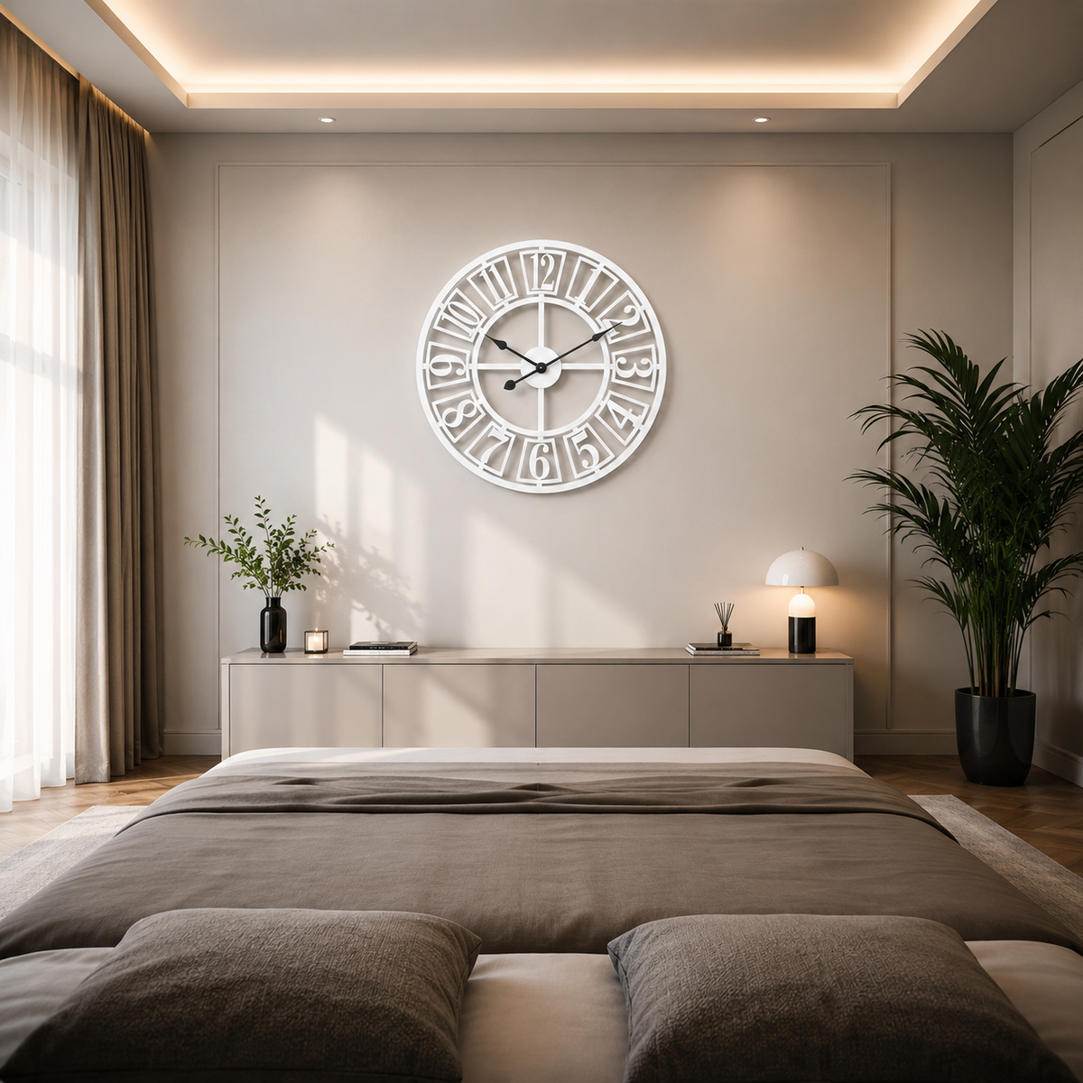 Grande horloge blanche